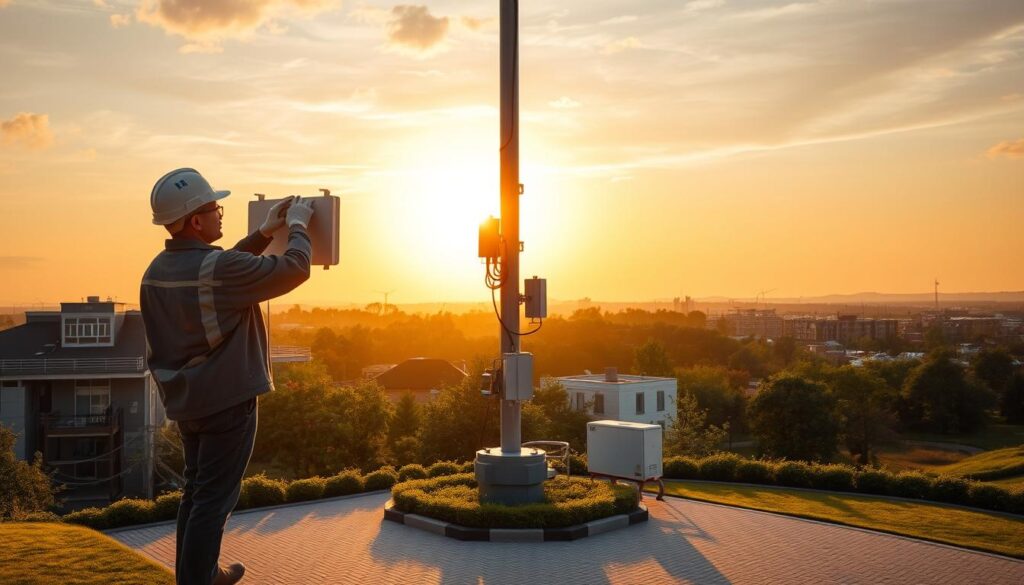Manutenção torre iluminação