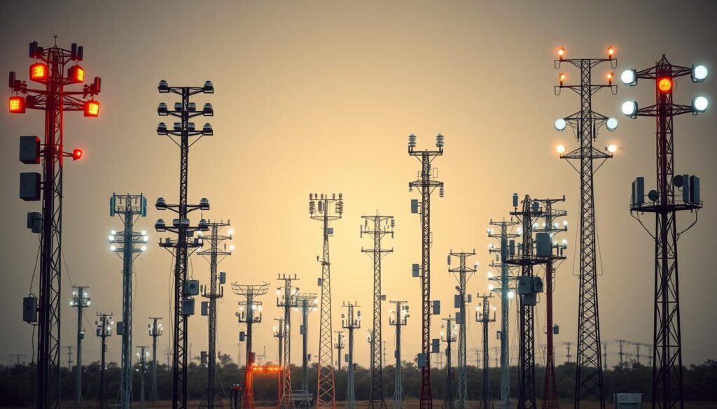 comparação modelos torre iluminação