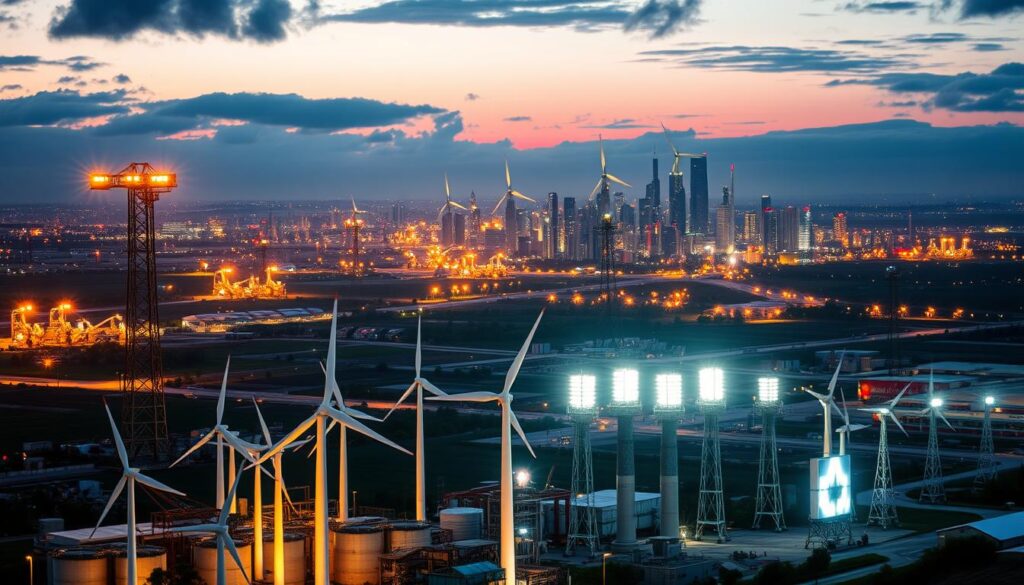 eficiência energética torres iluminação